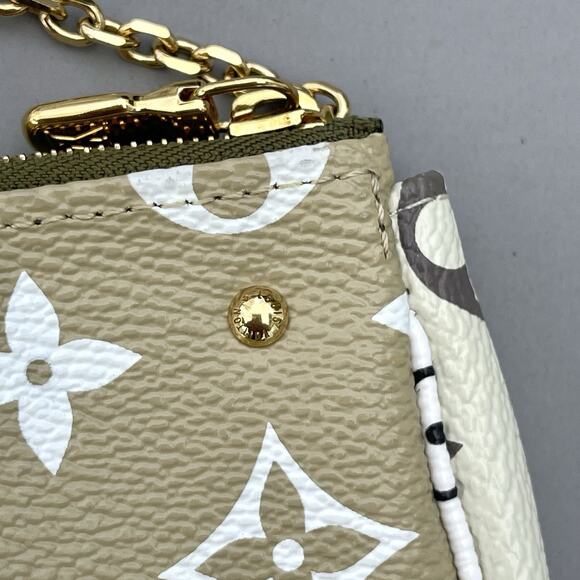 LOUIS VUITTON Monogram Giant Mini Pochette Pouch Ivory Green Limited Edition - Picture 8 of 16
